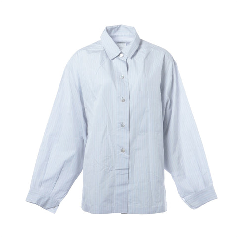 CHANEL Cotton Stripe 01C 2001 36 Long sleeve shirt blue WS16247