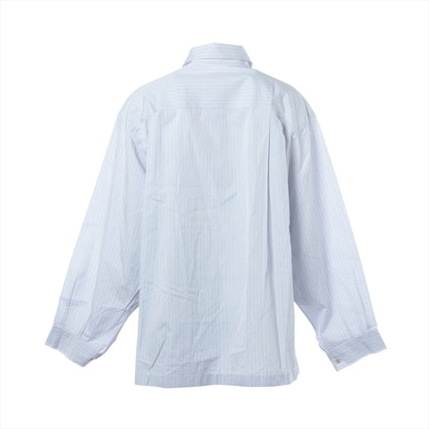 CHANEL Cotton Stripe 01C 2001 36 Long sleeve shirt blue WS16247