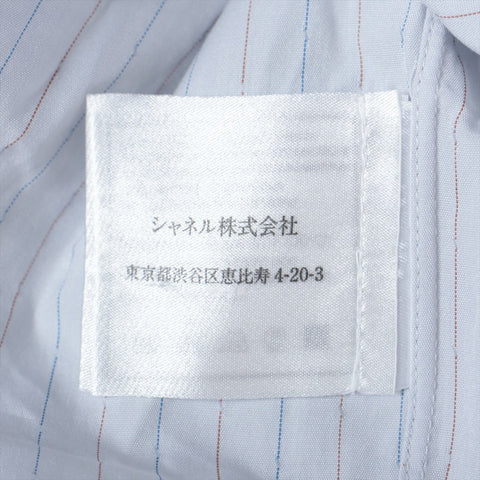 CHANEL Cotton Stripe 01C 2001 36 Long sleeve shirt blue WS16247