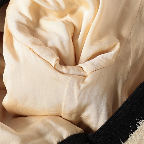 CHANEL Single collarless tweed 94A 1994 Jacket Ivory WS16249