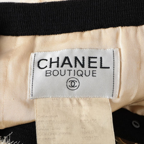 CHANEL Single collarless tweed 94A 1994 Jacket Ivory WS16249