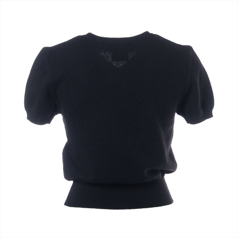 CHANEL Cashmere 38 Short Sleeve 95A 1995 knit black WS16251