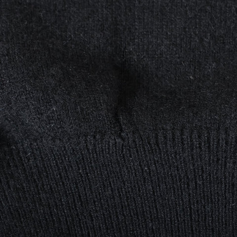 CHANEL Cashmere 38 Short Sleeve 95A 1995 knit black WS16251