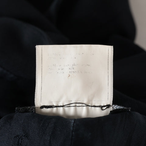 CHANEL Wool suit with short sleeves and skirt, size 95A, 1995, size 38 setup Navy WS16252