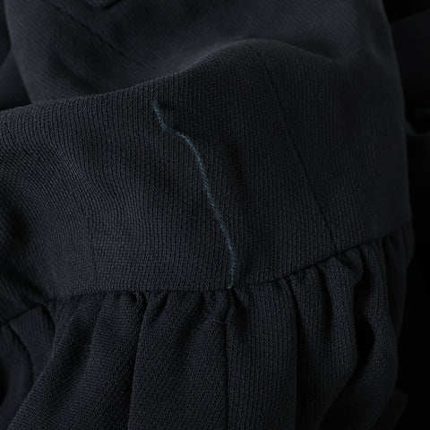 CHANEL Wool suit with short sleeves and skirt, size 95A, 1995, size 38 setup Navy WS16252