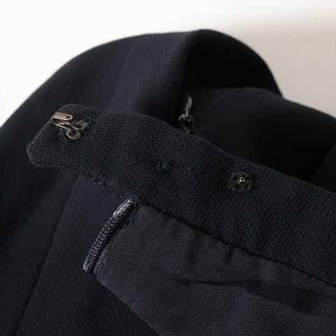 CHANEL Wool suit with short sleeves and skirt, size 95A, 1995, size 38 setup Navy WS16252