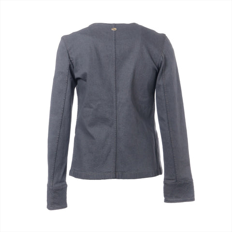CHANEL Riders denim blouson size 34 05A 2005 Jacket gray WS16253