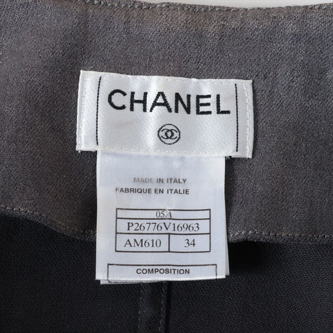 CHANEL Riders denim blouson size 34 05A 2005 Jacket gray WS16253