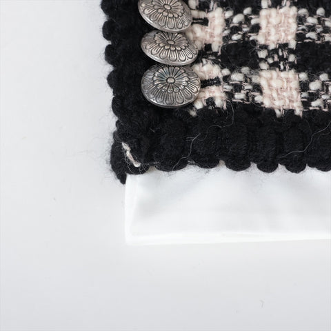 Miu Miu Tweed 2019 Single Collarless 38 Jacket black WS16254