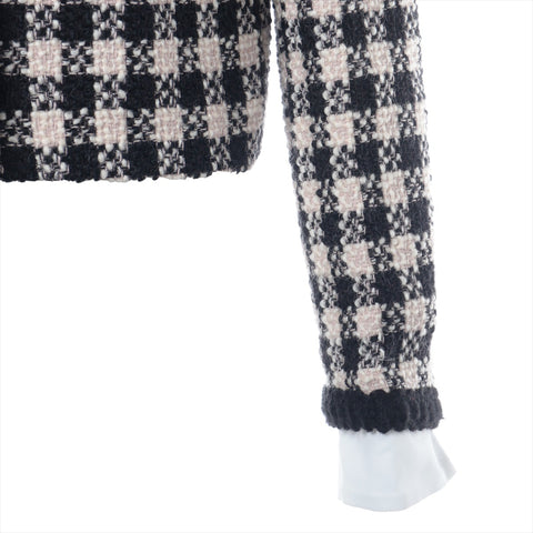 Miu Miu Tweed 2019 Single Collarless 38 Jacket black WS16254