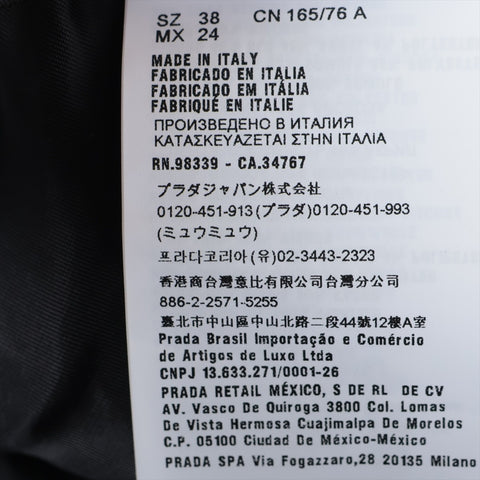 Miu Miu Tweed 2019 Single Collarless 38 Jacket black WS16254