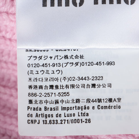 Miu Miu Cashmere and pearl button knitwear 2018 cardigan pink WS16255