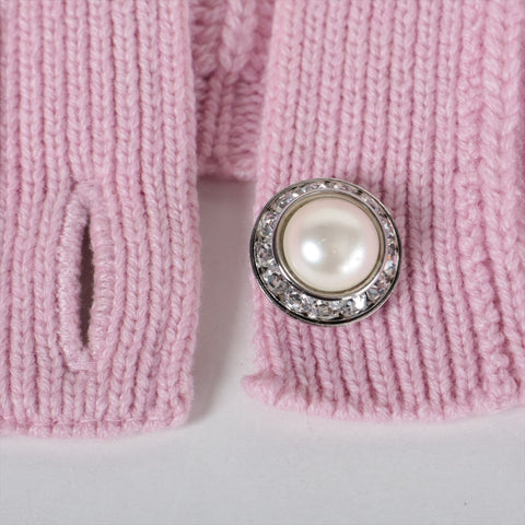 Miu Miu Cashmere and pearl button knitwear 2018 cardigan pink WS16255