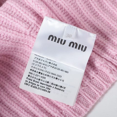 Miu Miu Cashmere and pearl button knitwear 2018 cardigan pink WS16255