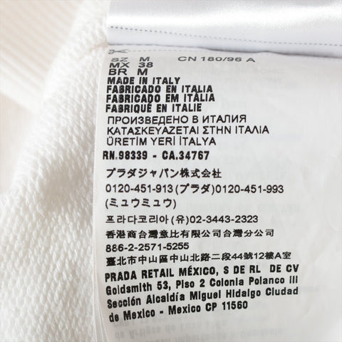 PRADA Cotton Triangle Logo M sweat white WS16256