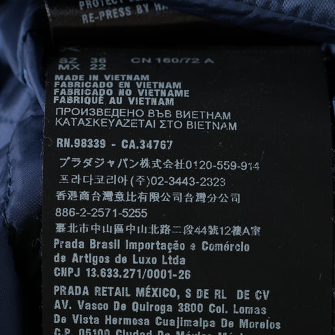 PRADA Padding 2016 Drawcord Oversize 36 Jacket blue WS16258