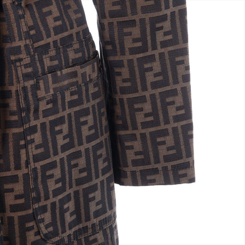 FENDI Zucca collared jacket size 42 Jacket Brown WS16261