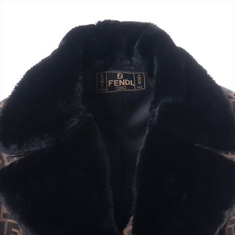 FENDI Zucca collared jacket size 42 Jacket Brown WS16261