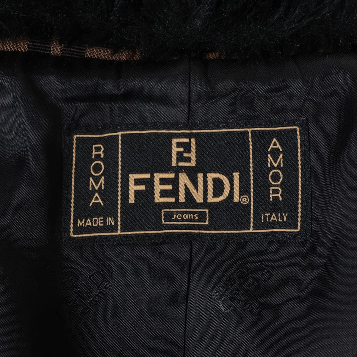 FENDI Zucca collared jacket size 42 Jacket Brown WS16261 – NUIR