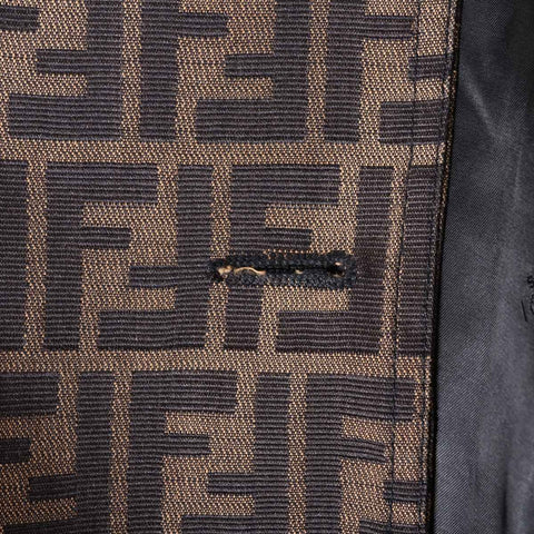 FENDI Zucca collared jacket size 42 Jacket Brown WS16261