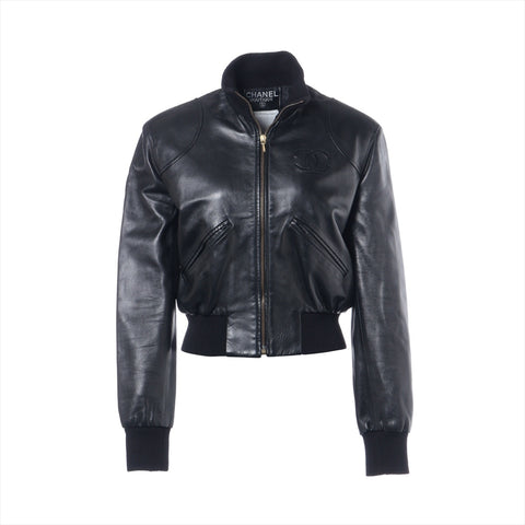 CHANEL COCO Mark Blouson in Lamb Leather Jacket black WS16262