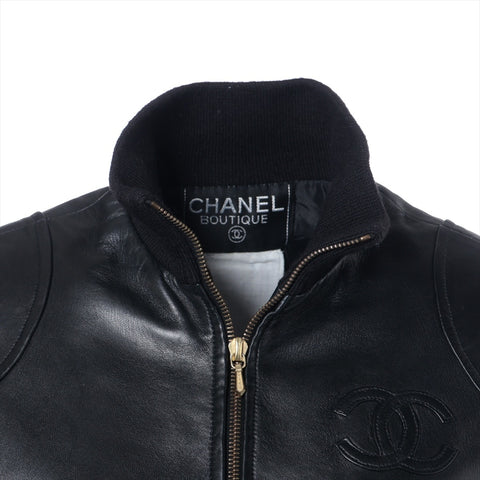 CHANEL COCO Mark Blouson in Lamb Leather Jacket black WS16262