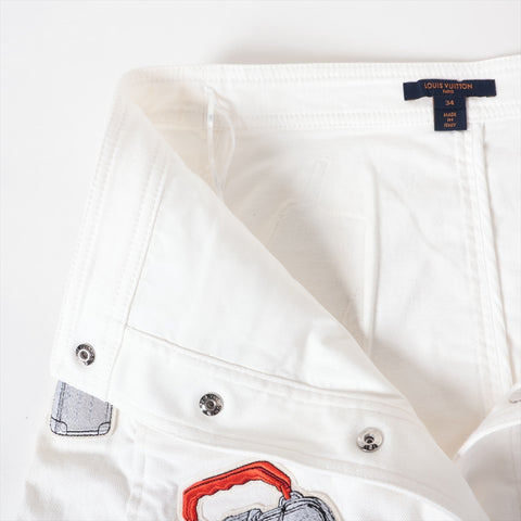 LOUIS VUITTON Cotton Patch Logo Travel 2018 skirt white WS16264