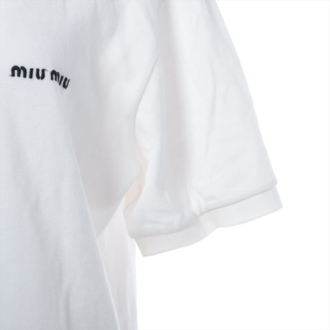 Miu Miu Polyester shirt logo 2024 L Short sleeve shirt white WS16269
