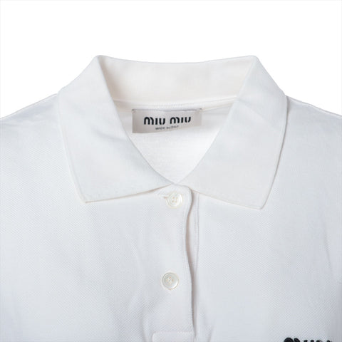 Miu Miu 涤纶衬衫标志 2024 L 短袖衬衫 白色 WS16269