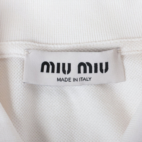 Miu Miu Polyester shirt logo 2024 L Short sleeve shirt white WS16269