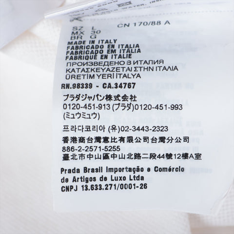 Miu Miu Polyester shirt logo 2024 L Short sleeve shirt white WS16269