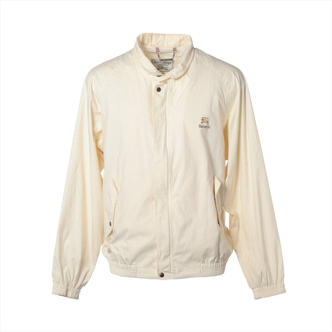 Burberrys Logo Blouson Zip-Up L Jacket Ivory WS16273