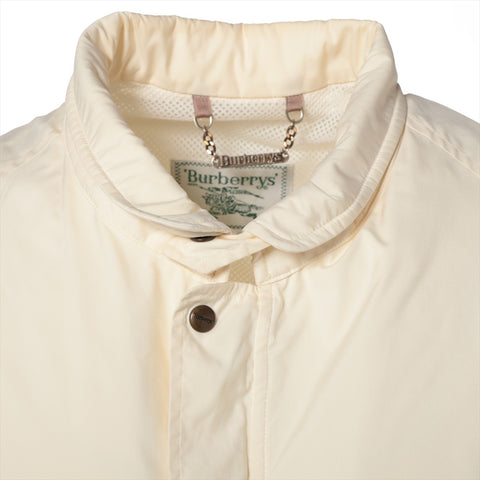 Burberrys Logo Blouson Zip-Up L Jacket Ivory WS16273