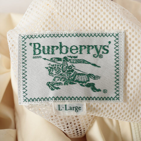 Burberrys Logo Blouson Zip-Up L Jacket Ivory WS16273