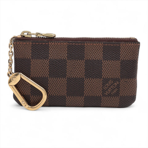 LOUIS VUITTON 2009 Damier Pochette Cle Coin Case Key holder  Brown WS16275