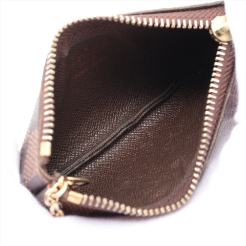 LOUIS VUITTON 2009 Damier Pochette Cle Coin Case Key holder  Brown WS16275
