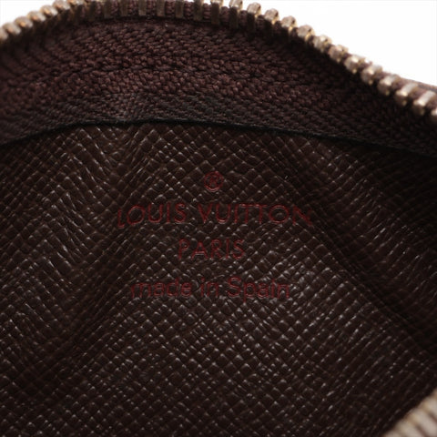 LOUIS VUITTON 2009 Damier Pochette Cle Coin Case Key holder  Brown WS16275