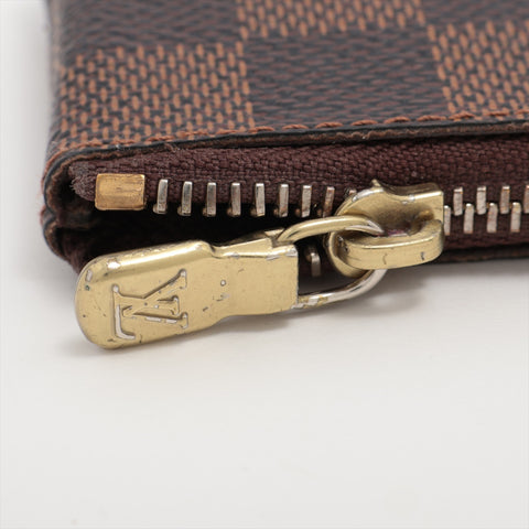 LOUIS VUITTON 2009 Damier Pochette Cle Coin Case Key holder  Brown WS16275