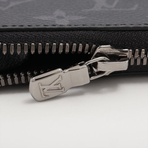 LOUIS VUITTON Monogram Eclipse Porte Monnaie Jour Card Case Coin case black WS16277