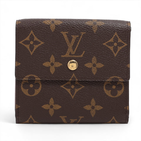 LOUIS VUITTON 2002 Monogram Portefeuille Elise Dreifach-Geldbörse Braun WS16278