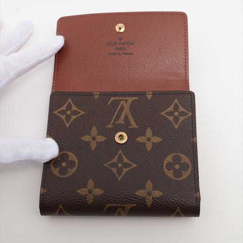 LOUIS VUITTON 2002 Monogram Portefeuille Elise Tri-fold wallet Brown WS16278