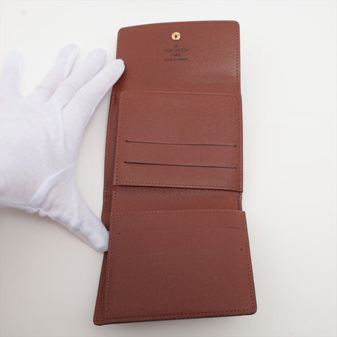 LOUIS VUITTON 2002 Monogram Portefeuille Elise Tri-fold wallet Brown WS16278