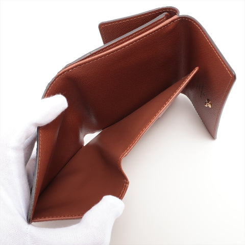 LOUIS VUITTON 2002 Monogram Portefeuille Elise Tri-fold wallet Brown WS16278