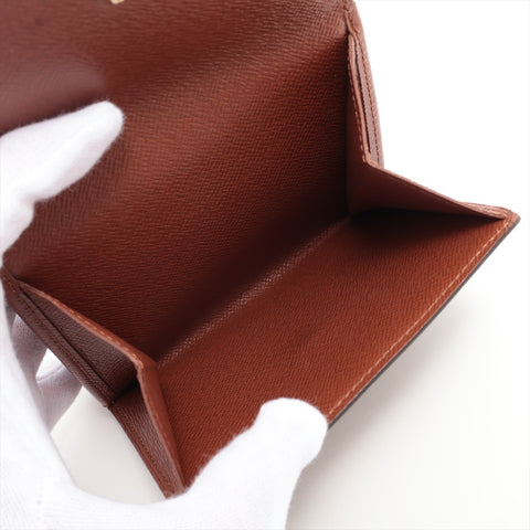 LOUIS VUITTON 2002 Monogram Portefeuille Elise Dreifach-Geldbörse Braun WS16278