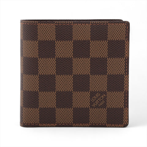 LOUIS VUITTON 2004 Damier Portefeuille Marco Bifold Wallet Brown WS16280