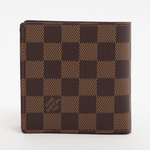 LOUIS VUITTON 2004 Damier Portefeuille Marco Bifold Wallet Brown WS16280