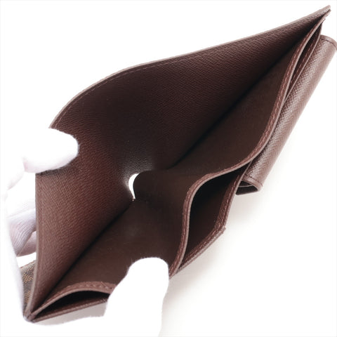 LOUIS VUITTON 2004 Damier Portefeuille Marco Bifold Wallet Brown WS16280