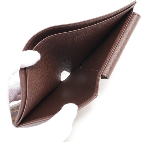 LOUIS VUITTON 2004 Damier Portefeuille Marco Bifold Wallet Brown WS16280