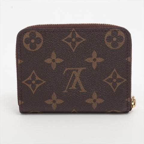 LOUIS VUITTON 2018 Monogram Illustre Zip Around Purse Coin case Cocrico red WS16282