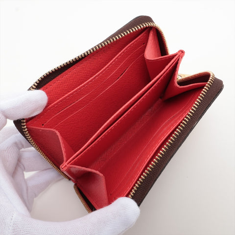 LOUIS VUITTON 2018 Monogram Illustre Zip Around Purse Coin case Cocrico red WS16282